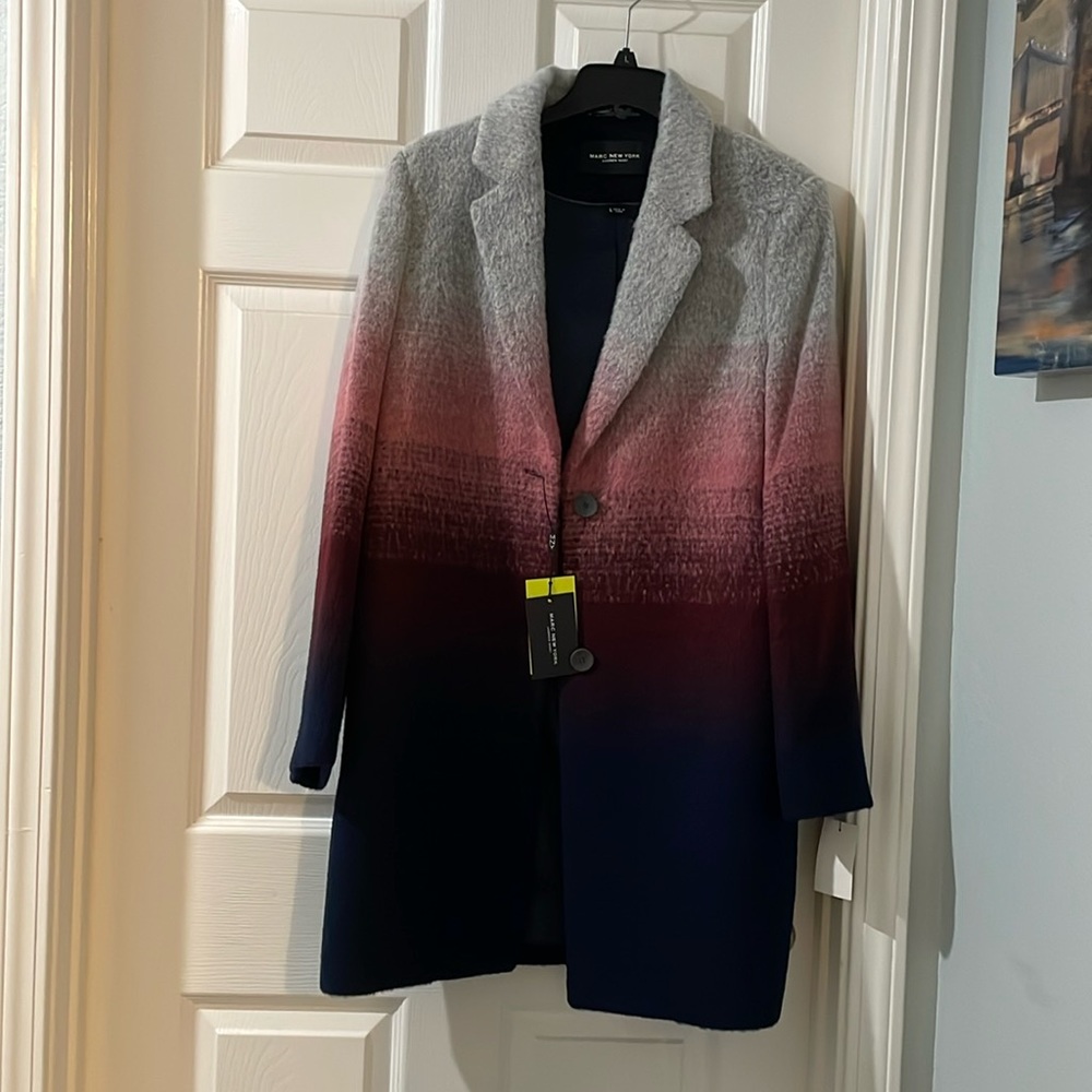 Wool blend ombré coat